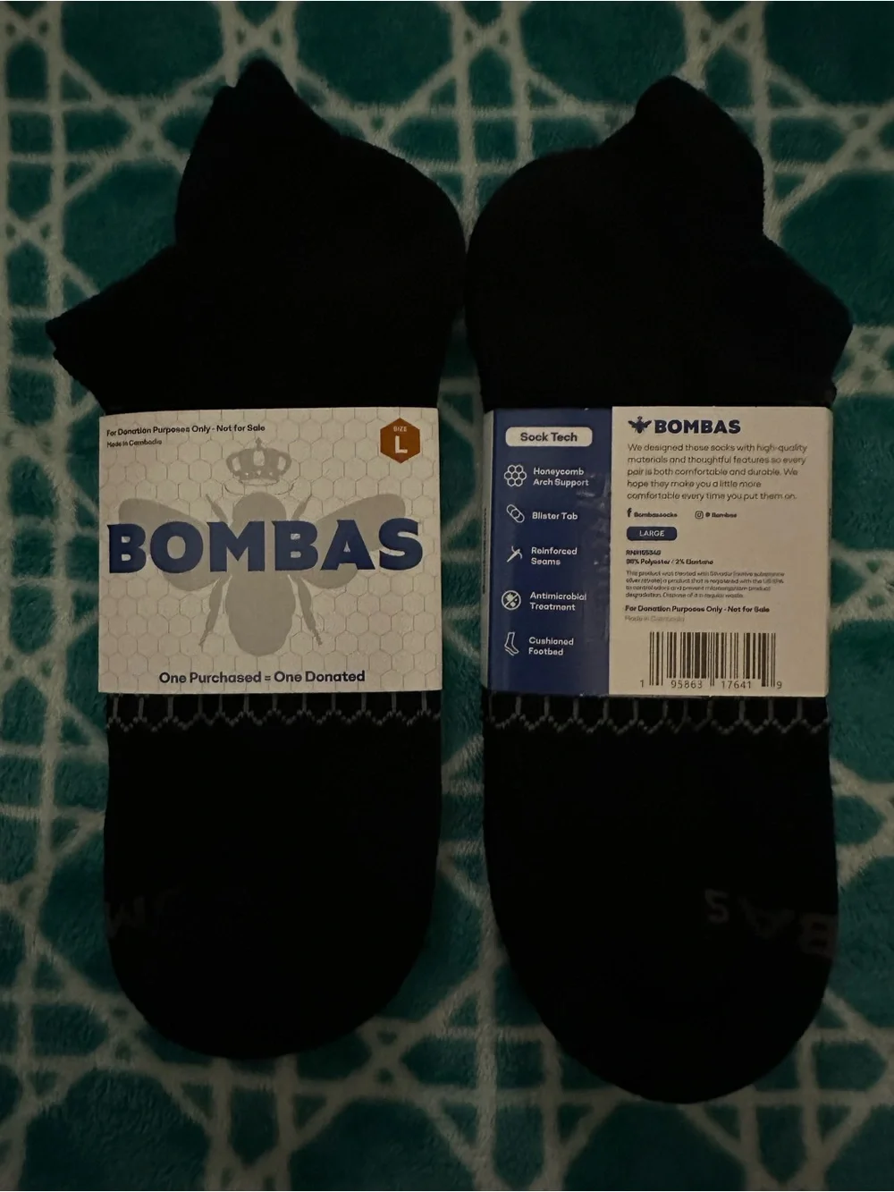 Bombas Men's Low-Cut No-Show Socks - Black (5 Pairs)